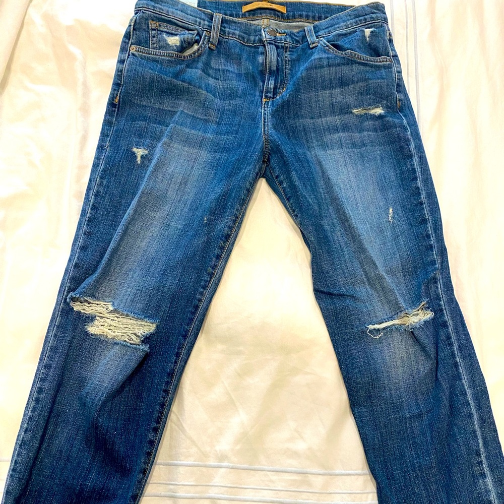 LIKE NEW Joe cropped ripped jeans, Size 27